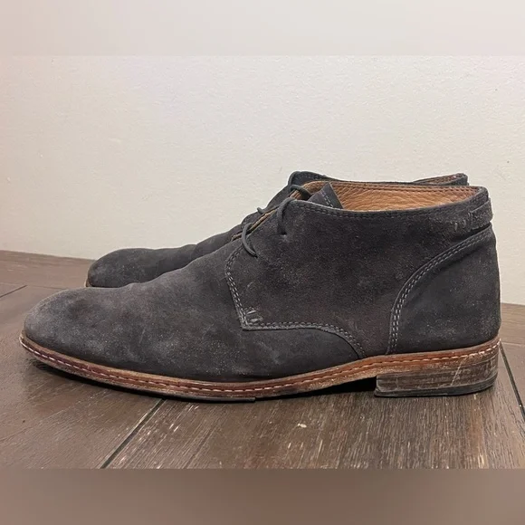 John Varvatos Monaco Chukka Grey Suede Boots Men’s size 9 - Picture 8 of 12